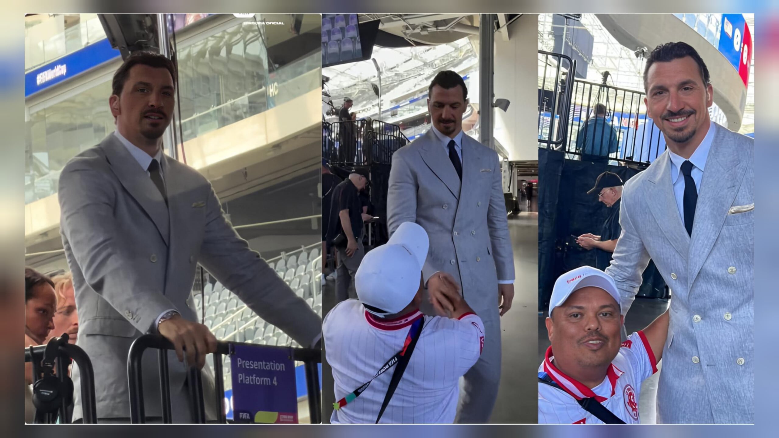 ¡Hermoso gesto! El encuentro entre 'Mortero Bala' y Zlatan Ibrahimovic quedó inmortalizado con una foto