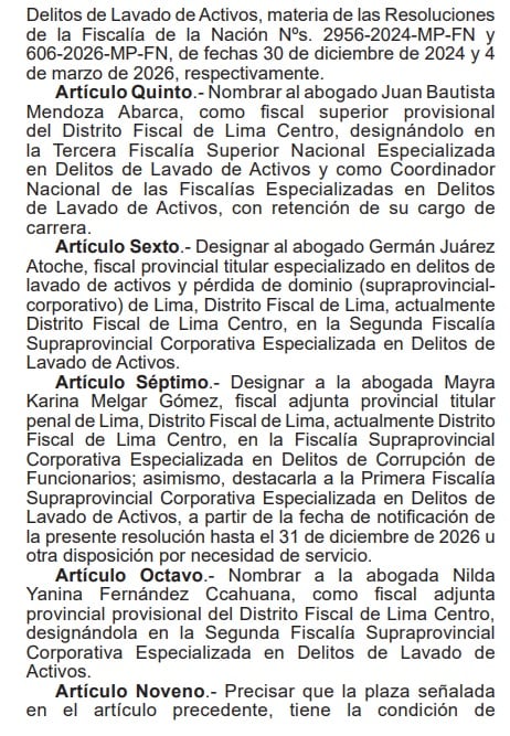 Resolución sobre Germán Juárez.