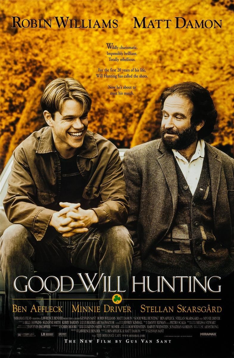 El póster de "Good Will Hunting", película del director Gus Van Sant que se desarrolla a lo largo de 126 minutos de metraje (Foto: Miramax)