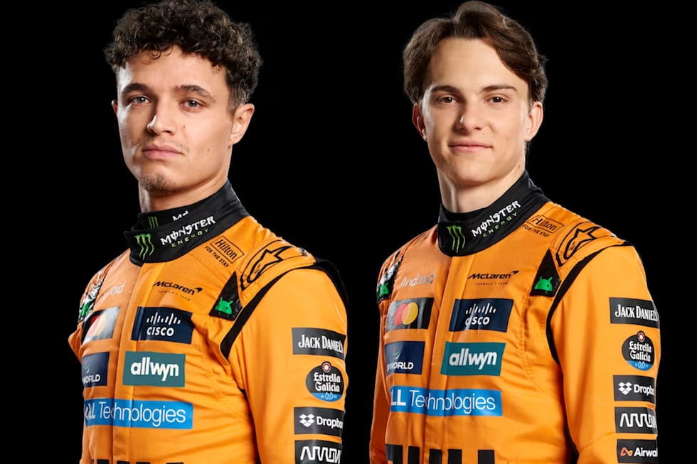 Lando Norris y Oscar Piastri, los pilotos de McLaren en Fórmula 1 (Crédito: F1).