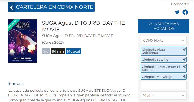 Preventa en México de D-DAY THE MOVIE: el nuevo largometraje de Suga de BTS | Foto: captura