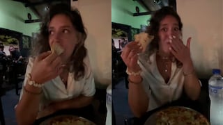 Así reaccionó una turista italiana tras probar pizza hawaiana en Colombia
