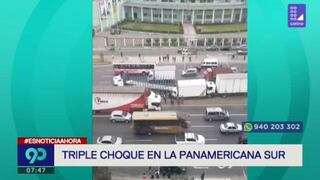 Surco: cinco heridos deja múltiple choque en carril exclusivo de la Panamericana Sur