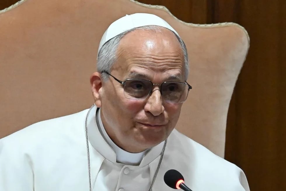 El papa León XIV en la presentación de su encíclica 'Magnifica humanitas', este lunes en el Vaticano. EFE/EPA/Maurizio Brambatti