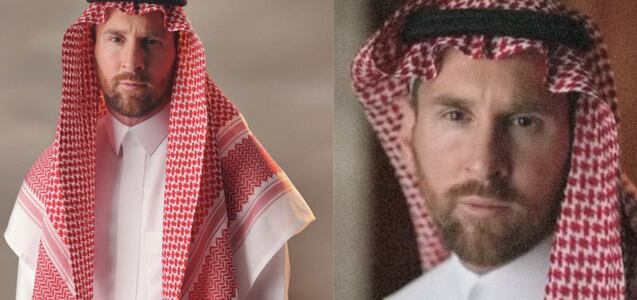 La particular sesión de fotos de Lionel Messi en “modo árabe”