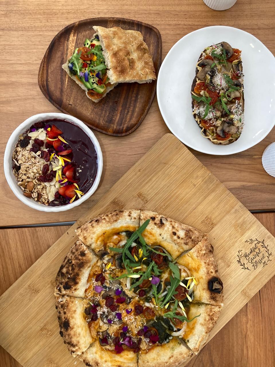 Carta vegana de Café Gianfranco.