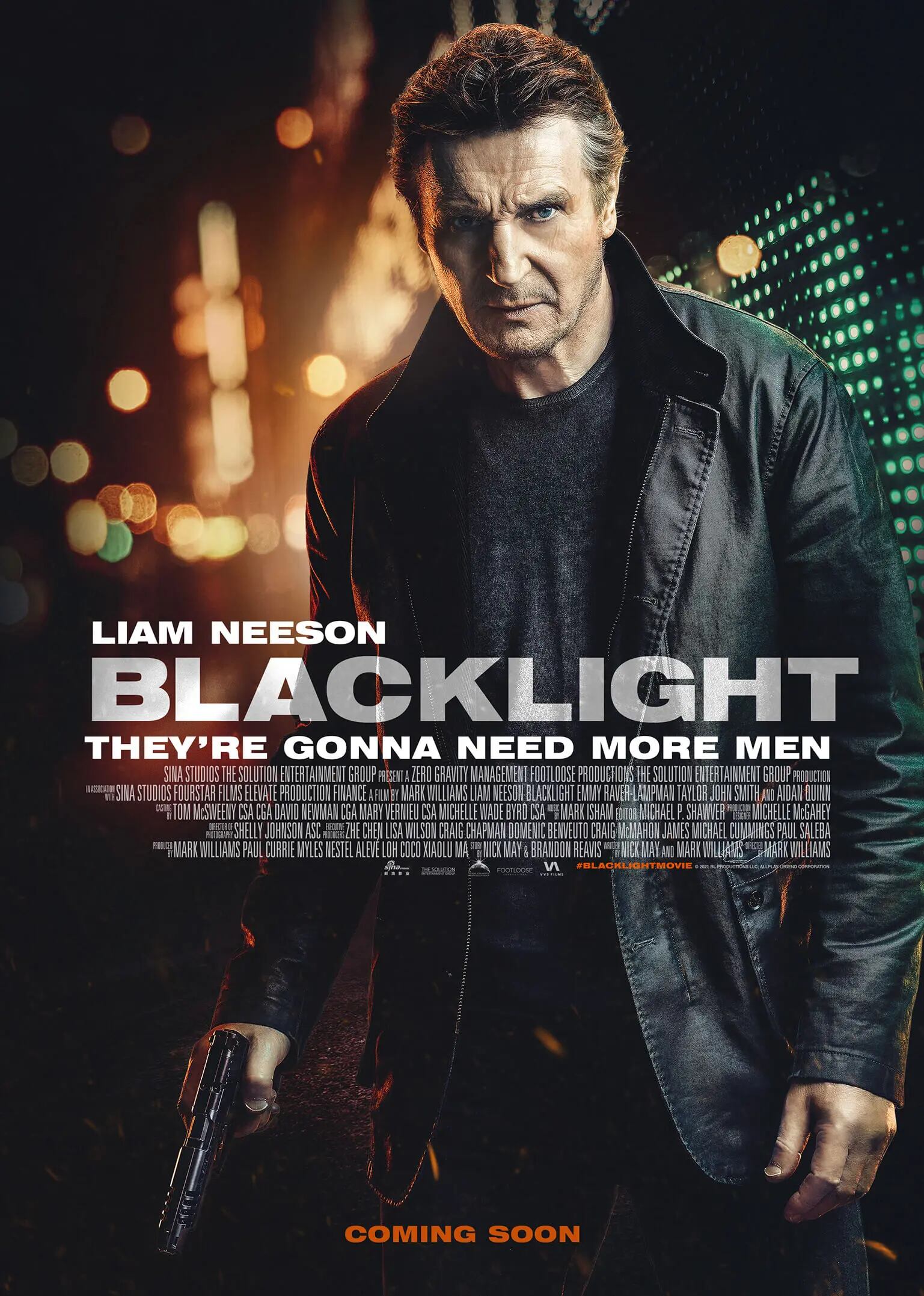 Liam Neeson es la figura principal del póster de "Blacklight", película del director Mark Williams cargada de acción y suspenso (Foto: Briarcliff Entertainment)