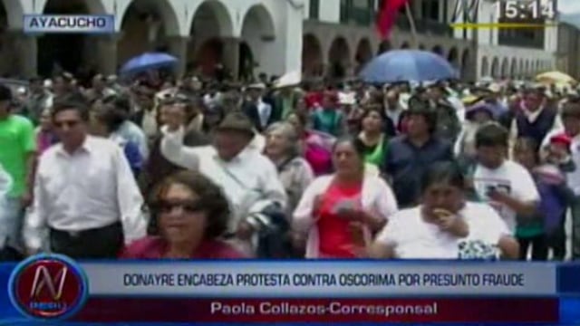 Edwin Donayre encabezó protesta contra reelección de Oscorima