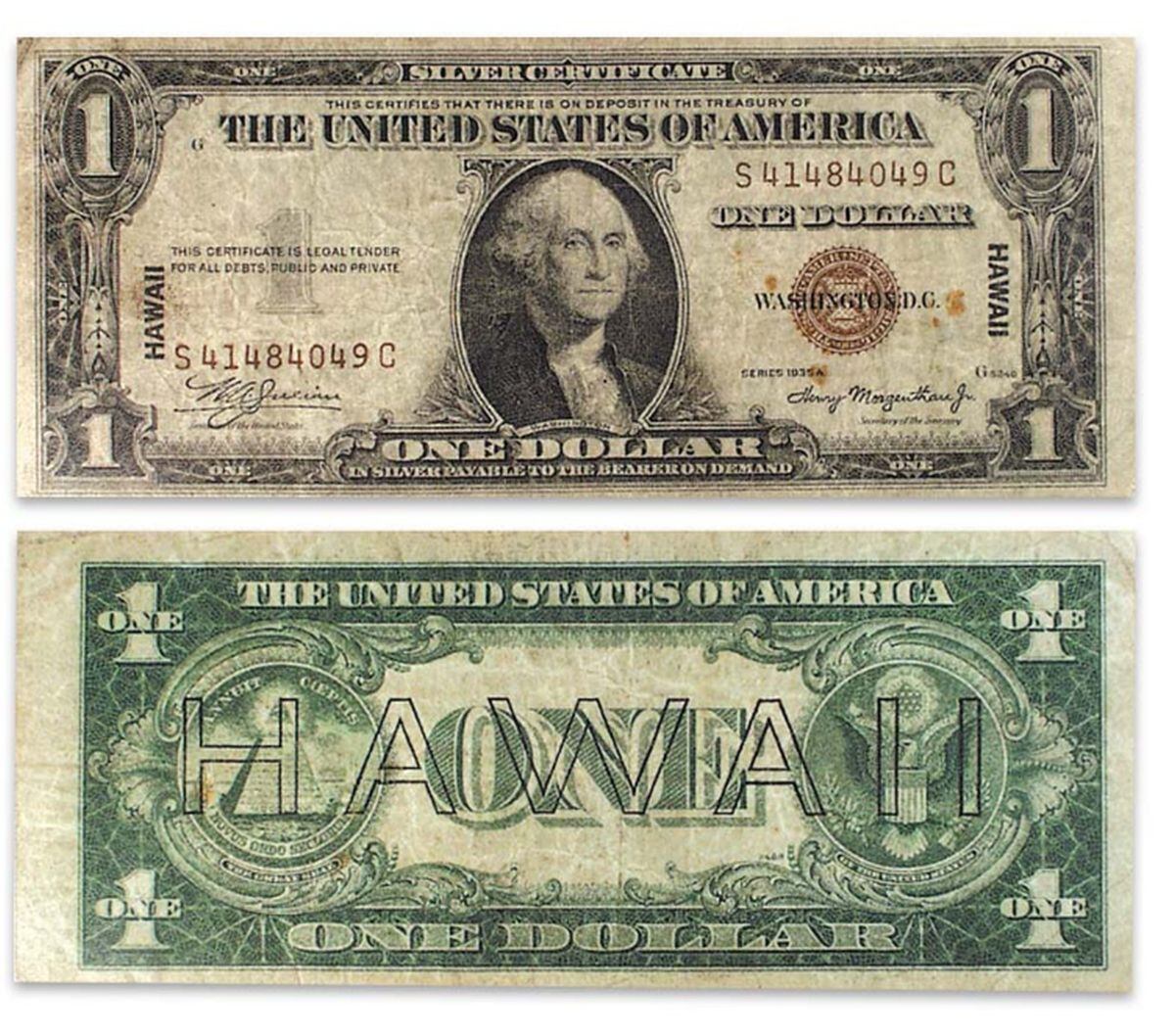 Foto referencial del billete de un dólar con la sobreimpresión de "Hawaii". (Foto: Iccoin.com)