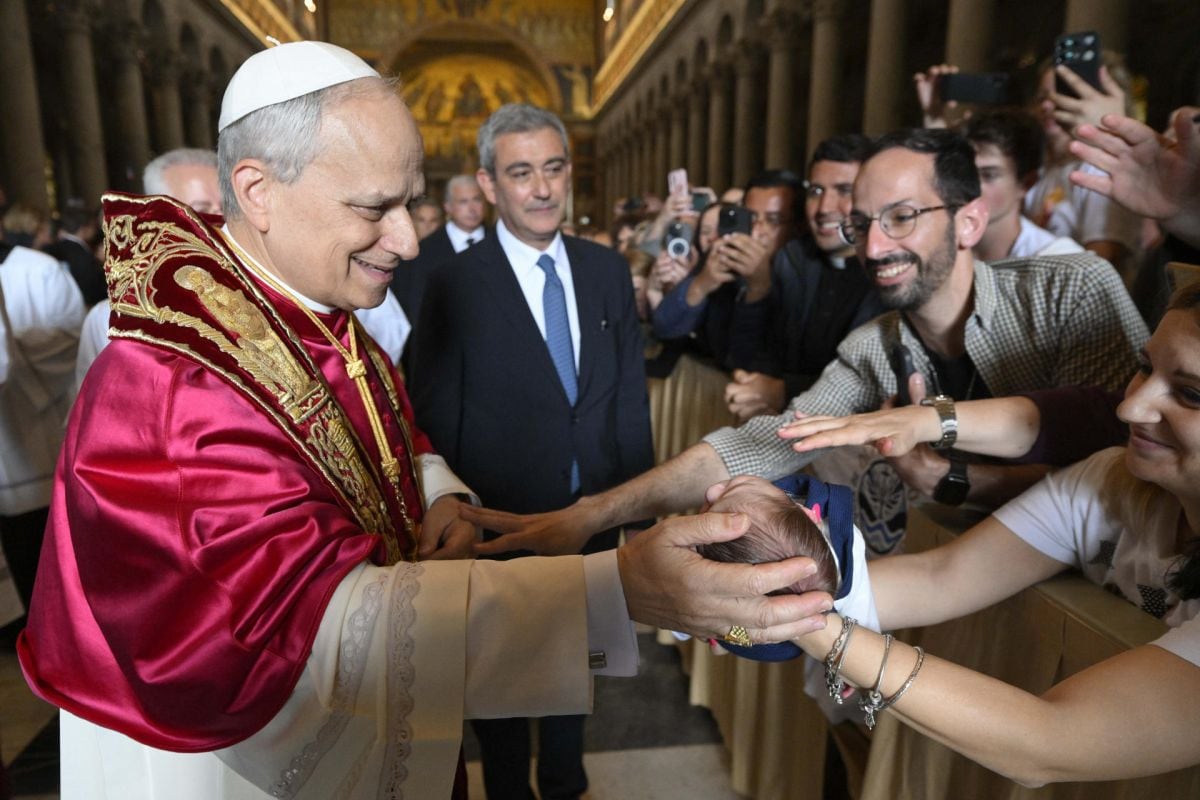 León XIV acudió este martes a la basílica papal de San Pablo Extramuros de Roma. Foto: EFE/Simone Risoluti/Dicasterio para la Comunicación del Vaticano