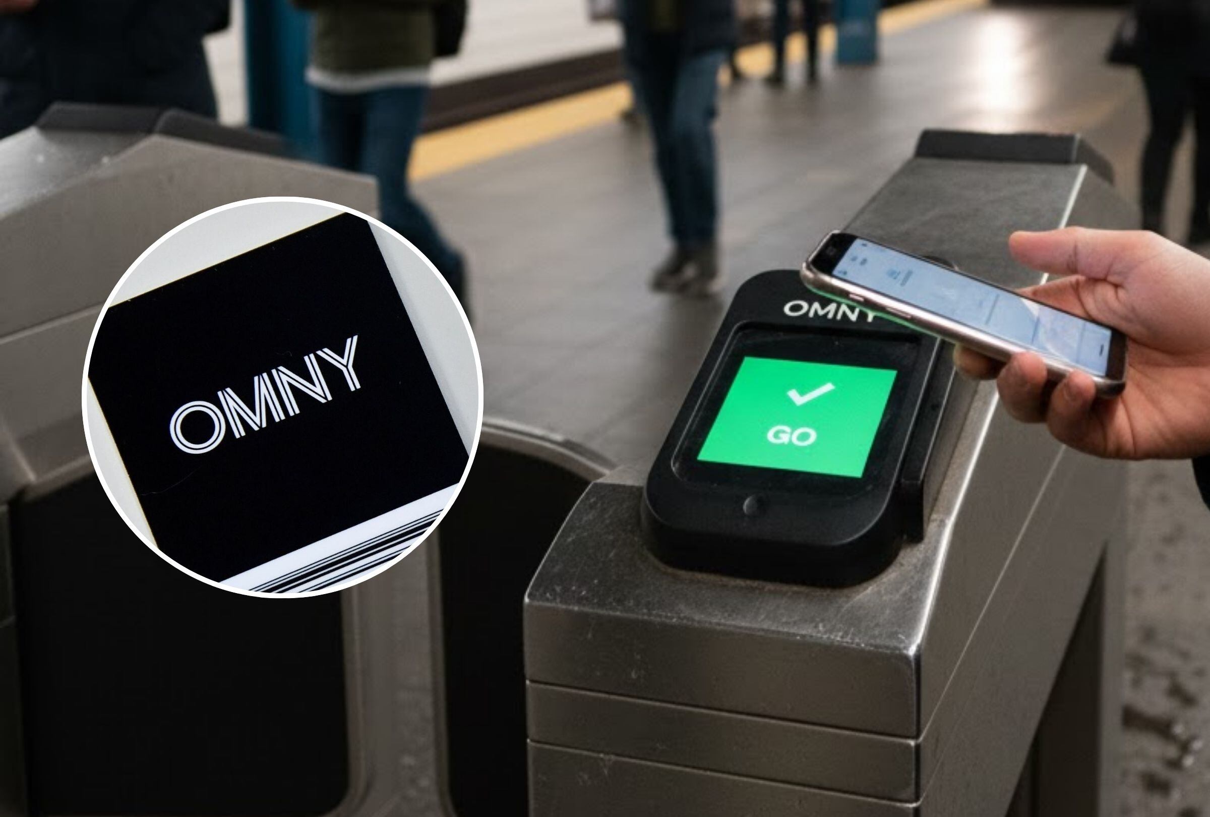 OMNY será la nueva modalidad de pago para el transporte en Nueva York. (Crédito: Imagen creada por El Comercio MAG usando la IA de 'Gemini' / Autoridad Metropolitana del Transporte NYC/ Imagen referencial no válida legalmente, solo usada con fines educativos)