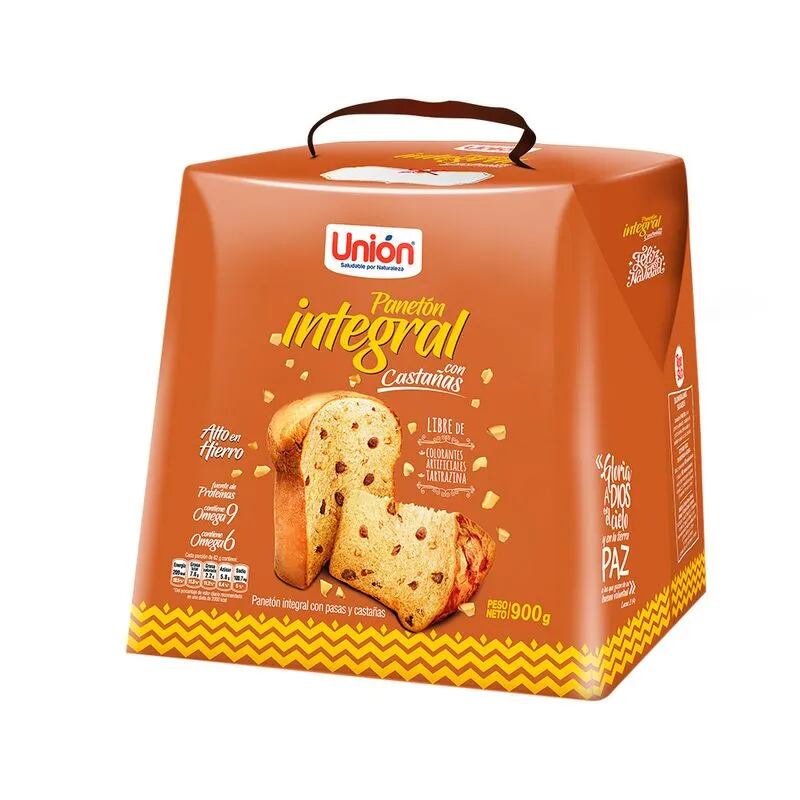 Panetón Unión integral con castañas.