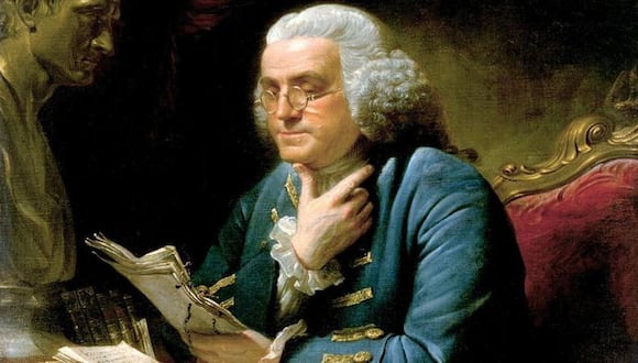 Benjamin Franklin (1706-1790) fue un impresor, editor, autor, inventor, científico y diplomático (Retratado por David Martin 1767). / Getty Images.