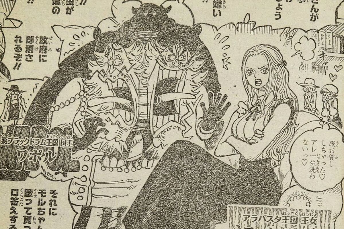 Vivi, sentada, junto a Wapol, en su regreso al manga de "One Piece" (Foto: Shūeisha)