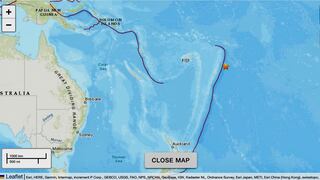 Se levanta alerta de tsunami tras terremoto de magnitud 7,3 que sacudió Tonga