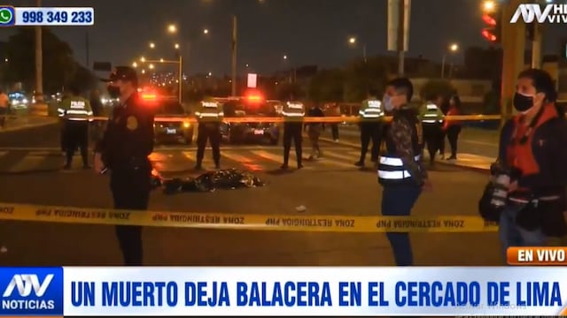 Cercado de Lima: un hombre falleció en medio de una balacera desatada en la Av. Colonial