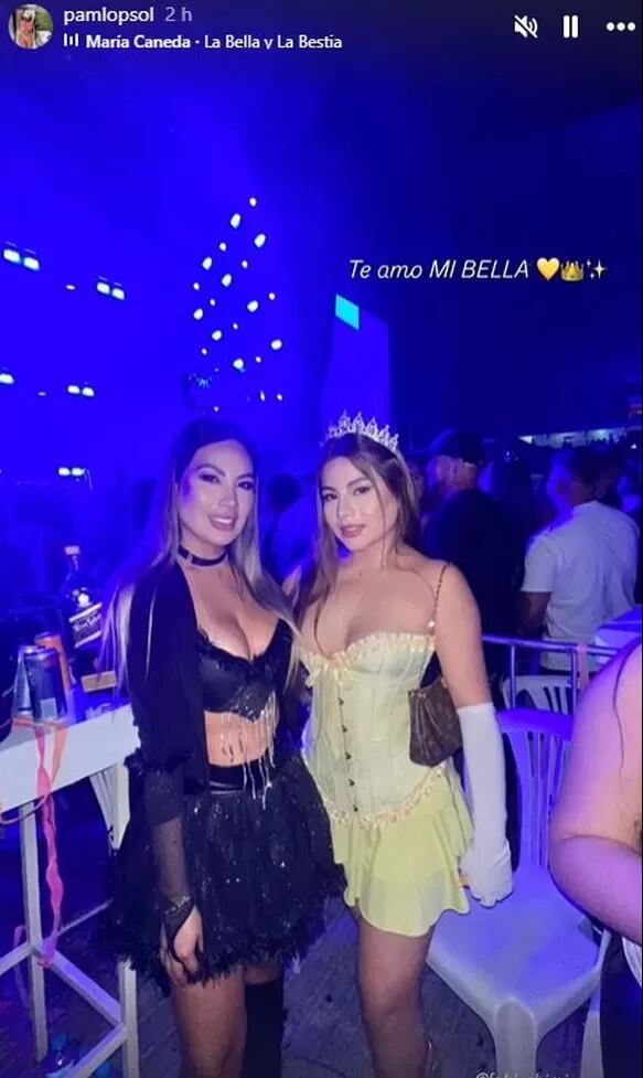 Pamela López y su hija en fiesta | Foto: Instagram