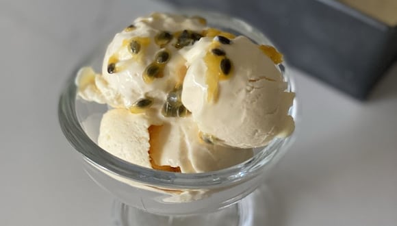 Receta de helado de maracuyá elaborada por La Gastronauta. (Foto: La Gastronauta)