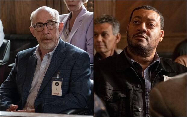 JK Simmons y Cedric Yarbrough en una escena de "Jurado 2"