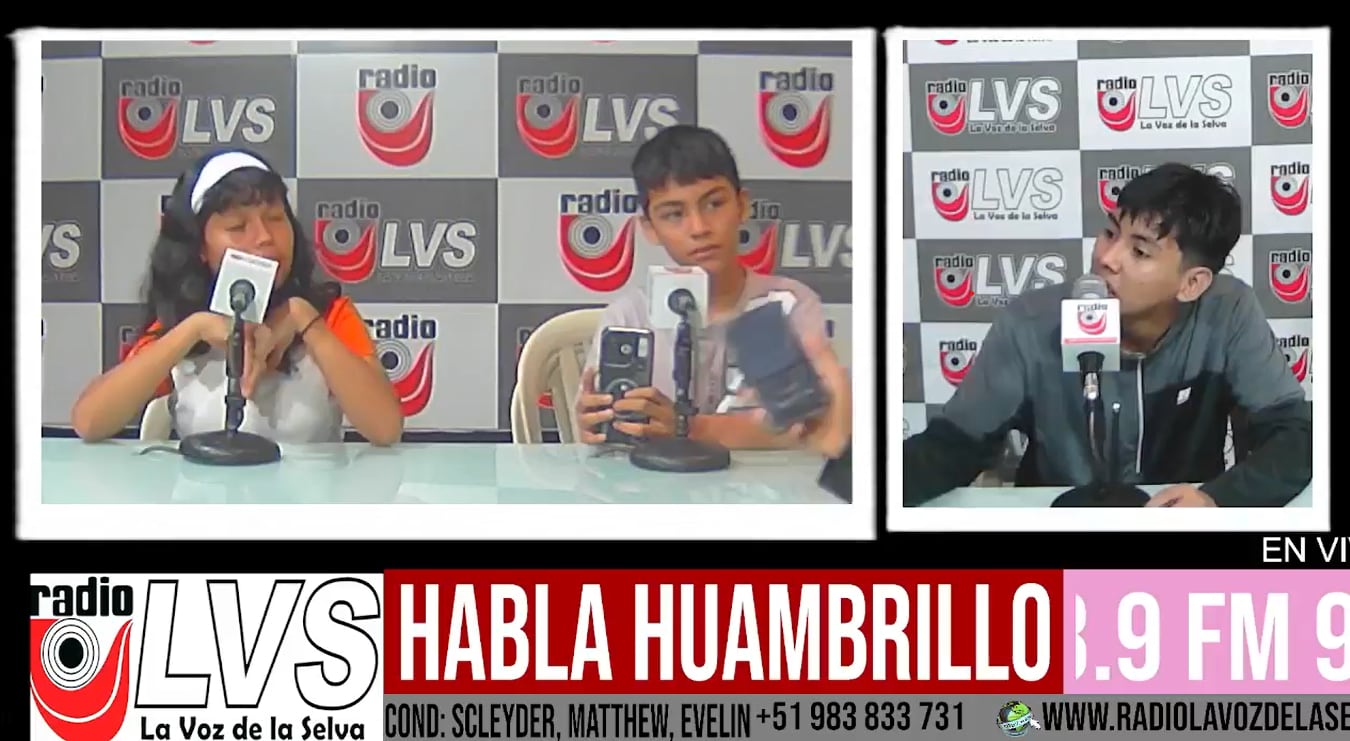 Habla Huambrillo, programa sabatino de la emisora La voz de la Selva, dirigido por escolares de Iquitos, es un ejemplo de participación adolescente. (Foto: Captura de pantalla Facebook Radio La voz de la Selva)