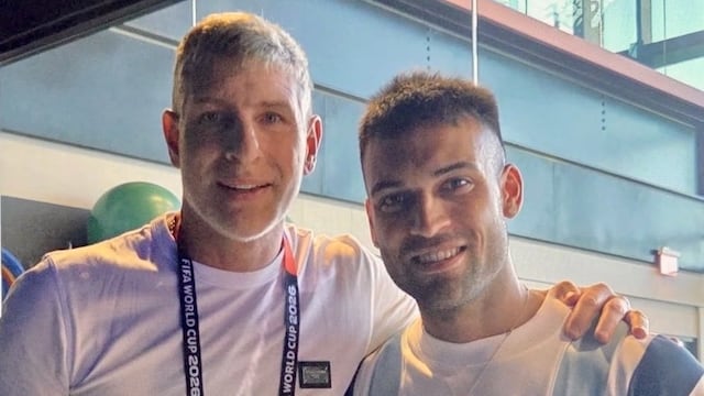 Martín Palermo y el curioso momento con Lautaro: lo interceptó y le pidió a su hijo que les tome foto