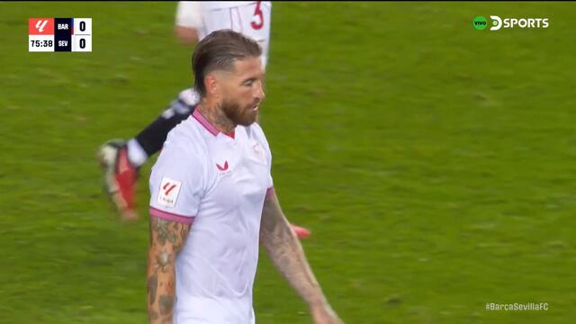 Autogol de Sevilla: Sergio Ramos anota en propia puerta para el 1-0 a favor de Barcelona | VIDEO