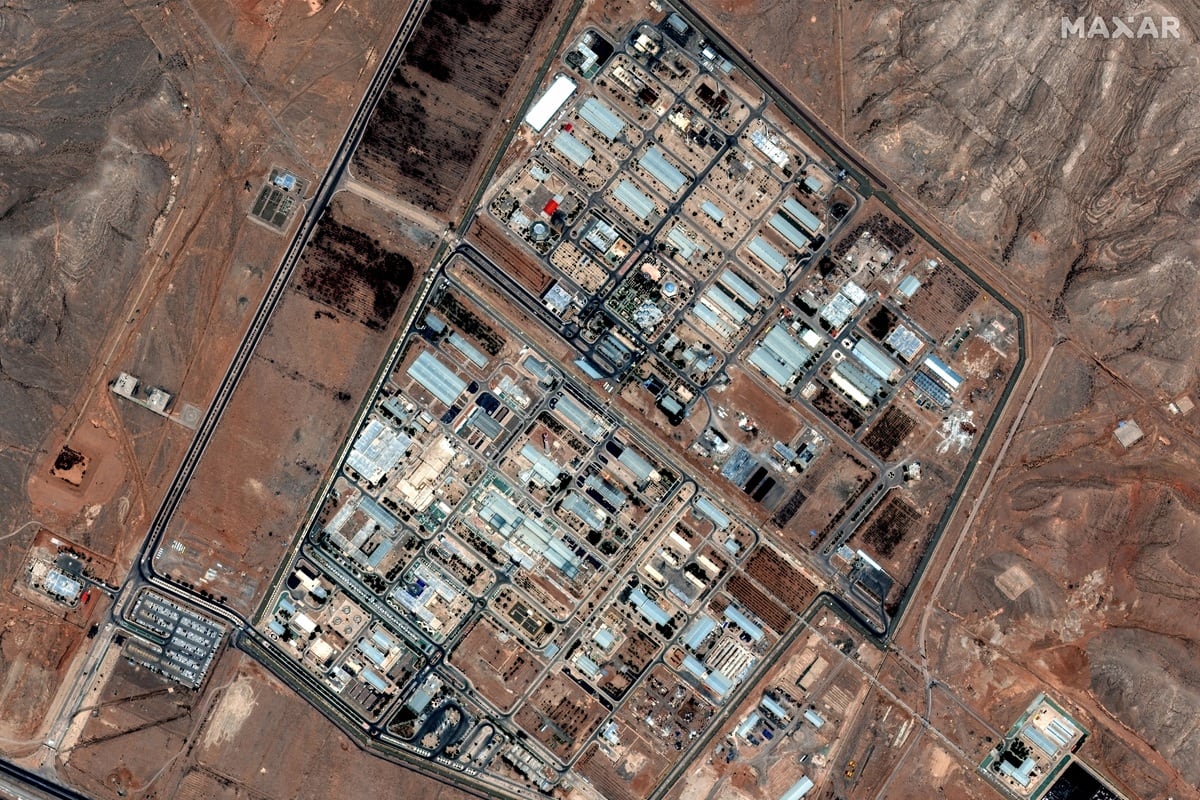 La instalación de enriquecimiento nuclear de Isfahán, en el centro de Irán, el 3 de junio de 2025. (Foto de Maxar Technologies / AFP)