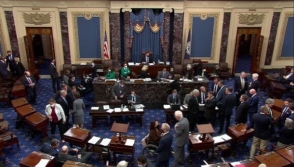Una sesión del Senado de los Estados Unidos. (Foto de TV Senado)