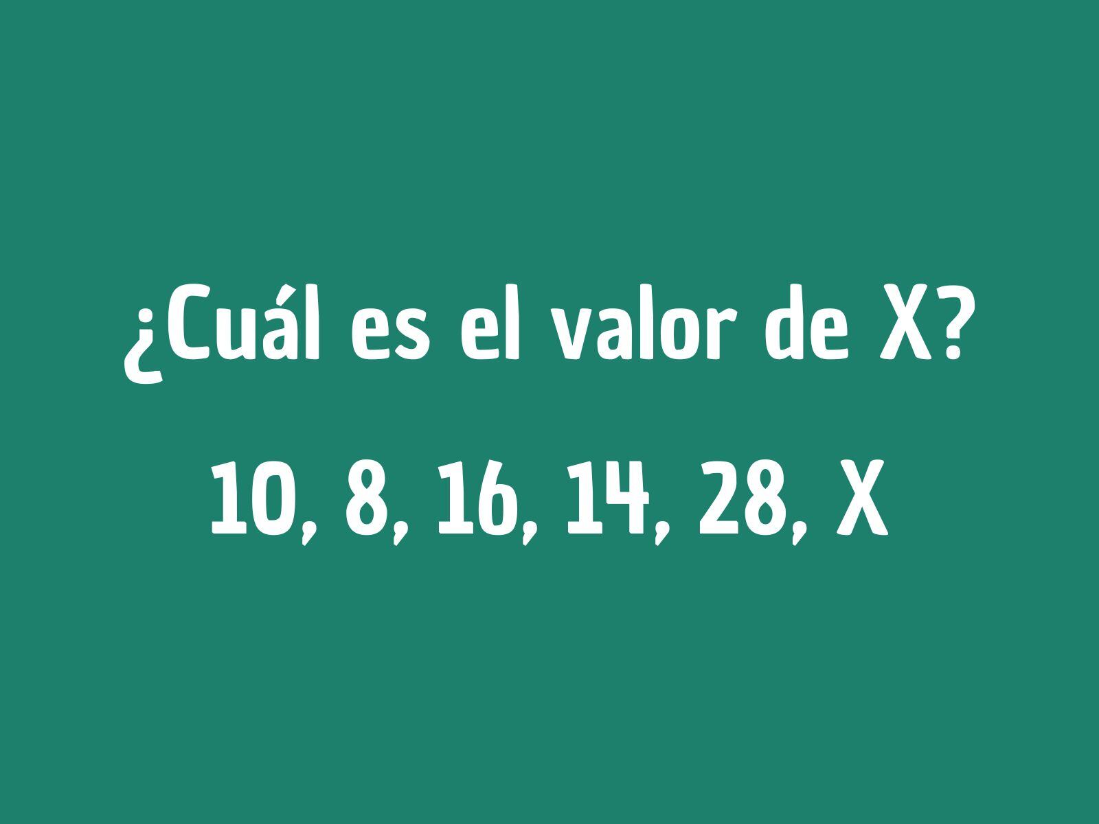 Reto matemático: Usa tu razonamiento para descifrar el valor numérico de X. Confía en tus habilidades. (Creación: Mag)