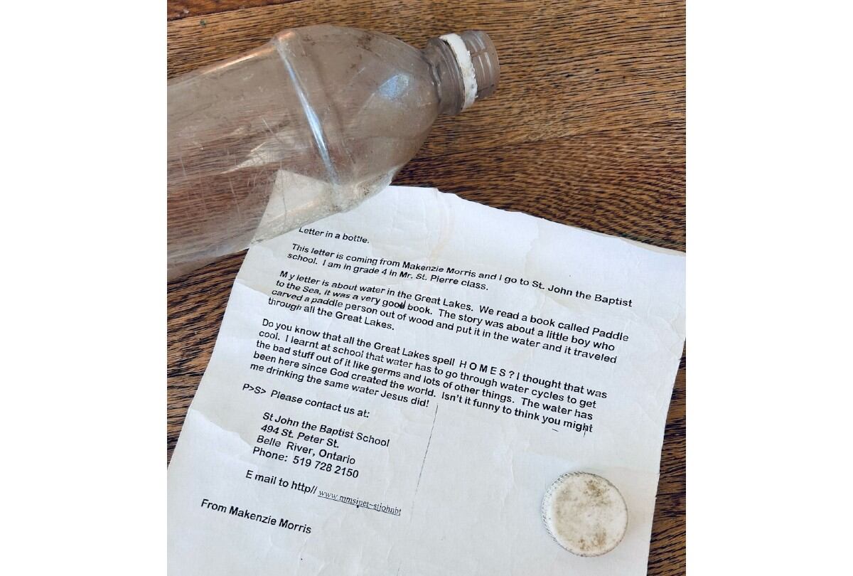 Van Eyk dijo que su carta fue escrita a máquina desde el primer laboratorio de computación de la escuela. (Foto: Makenzie Van Eyk)