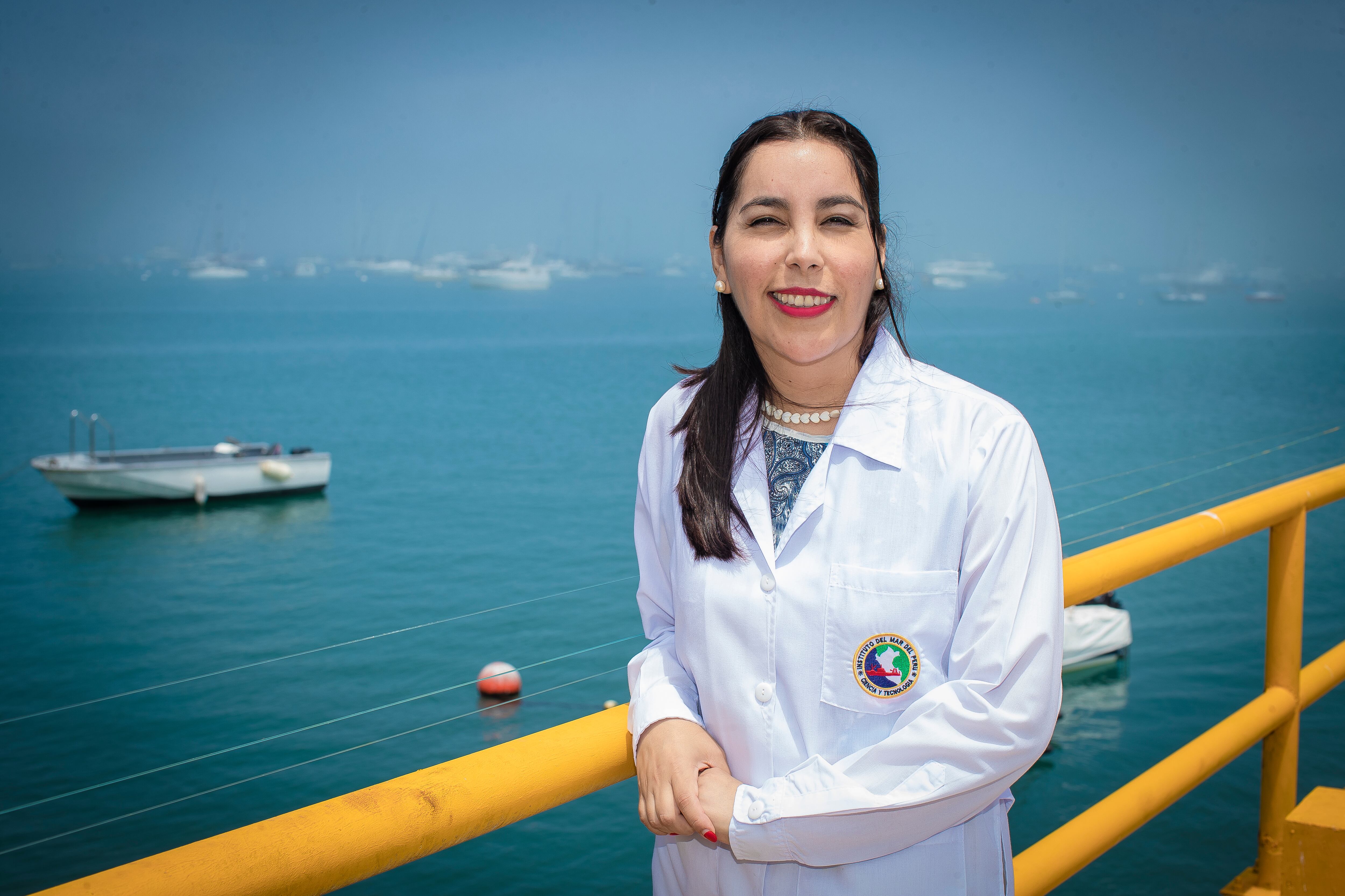 Fabiola Zavalaga, bióloga y especialista en biodiversidad marina de Imarpe (foto: gec).