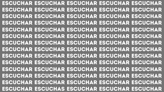 Este reto activará tu agudeza visual: ¿Dónde se esconde la palabra ESCUCHAS?