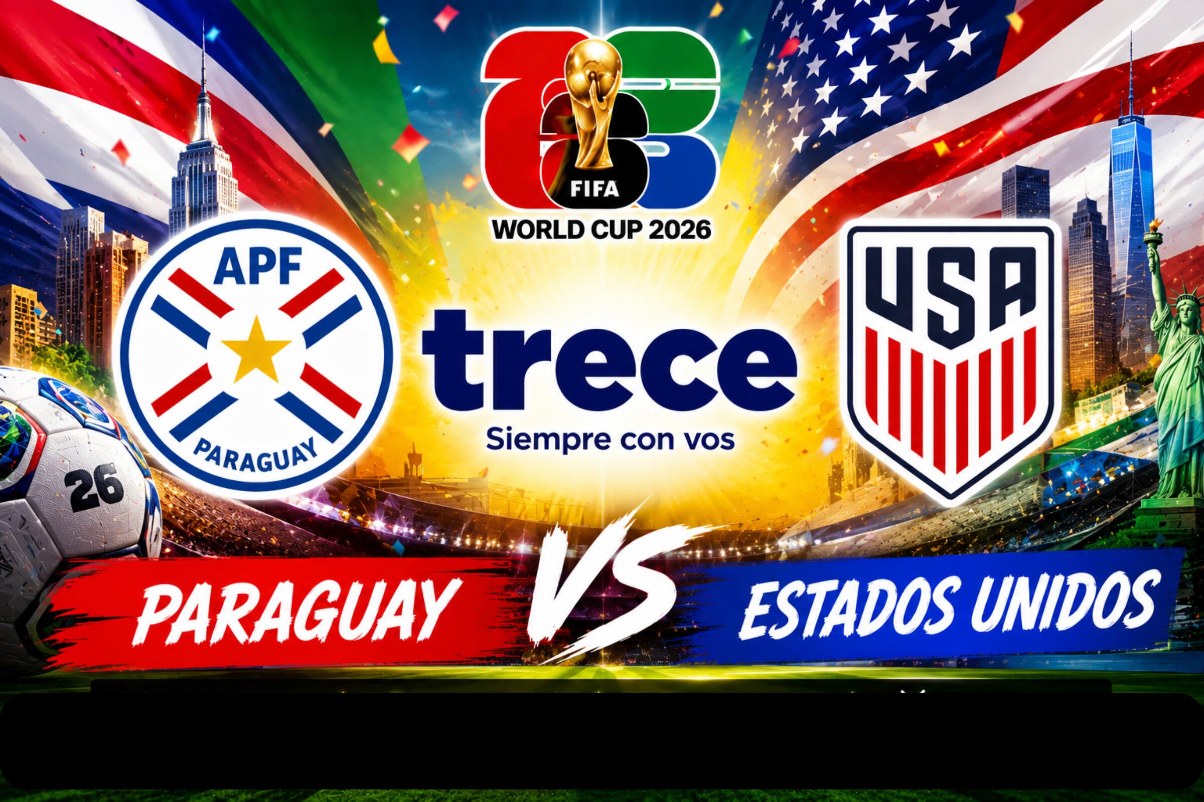 Trece EN VIVO GRATIS - cómo ver partido Paraguay vs. Estados Unidos por TV abierta y Canal 13 Online