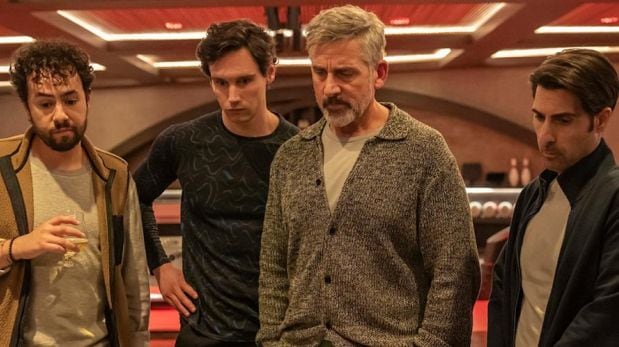 Los gurús tecnológicos que protagonizan Mountainhead. El elenco está liderado por Steve Carell.