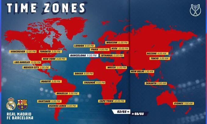 Horarios para ver Barcelona vs. Real Madrid chocan en vivo y en directo en el Santiago Bernabéu. (Foto: Barcelona)