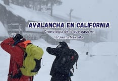 La avalancha más mortífera en EE.UU. en más de cuatro décadas: cronología de lo que pasó en la Sierra Nevada de California