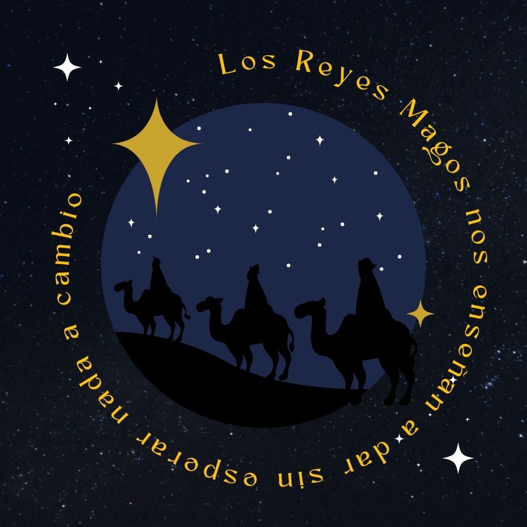 Imágenes con frases cortas, bonitas y originales para compartir por WhatsApp por el Día de los Reyes Magos. (Foto: MAG / Canva)