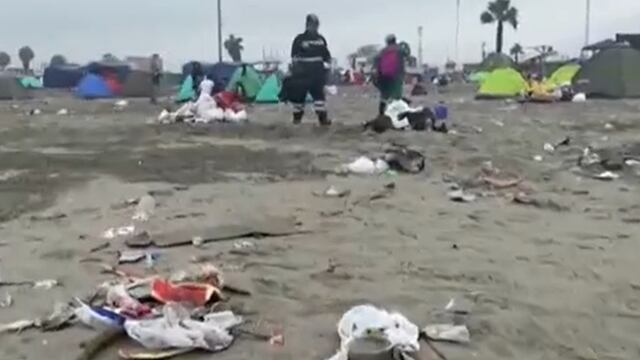 Año Nuevo: Playas amanecieron repletas de basura tras festividades