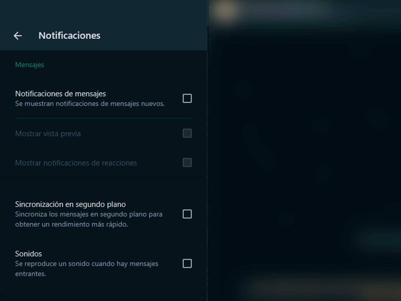 WHATSAPP WEB | Esta es la pestaña que debes desactivar para evitar que suene WhatsApp Web. (Foto: MAG - Rommel Yupanqui)