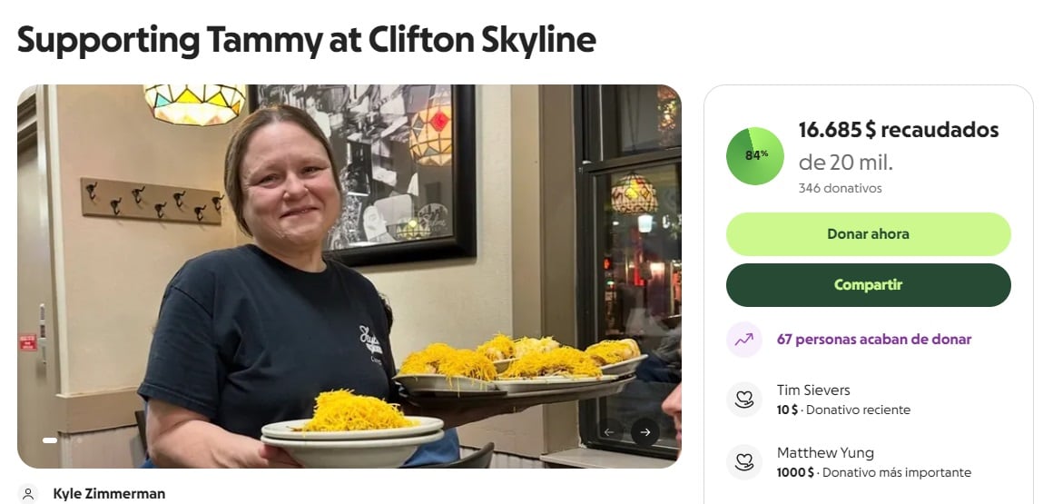 Adicional al gesto, se creó una campaña en GoFundMe para ayudarla a afrontar los gastos en medio de su duelo. (Foto: GoFundMe)