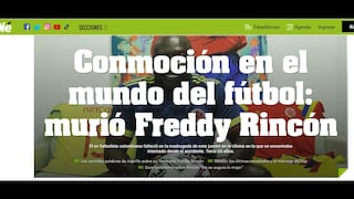 “Conmoción en el fútbol”: así informa el mundo la muerte de Freddy Rincón | FOTOS