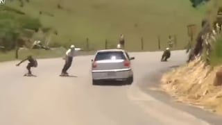 Skater es atropellado cuando hacia downhill en Brasil [VIDEO]