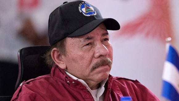 El presidente de Nicaragua, Daniel Ortega, durante la cumbre del bloque de la Alianza Bolivariana para los Pueblos de Nuestra América (ALBA) en Caracas el 24 de abril de 2024. (Foto de JUAN BARRETO / AFP)