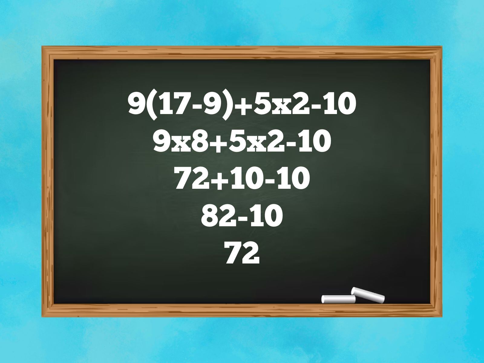 Reto matemático: Este es el proceso correcto para solucionar este ejercicio numérico. (Creación: Mag)