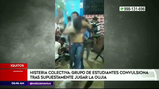 Loreto: estudiantes convulsionan tras jugar la ouija | VIDEO