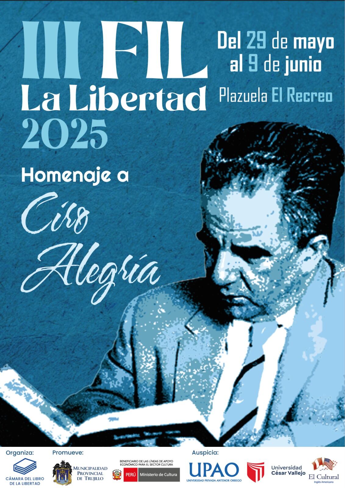 Afiche oficial de la Feria Internacional del Libro de La Libertad.
