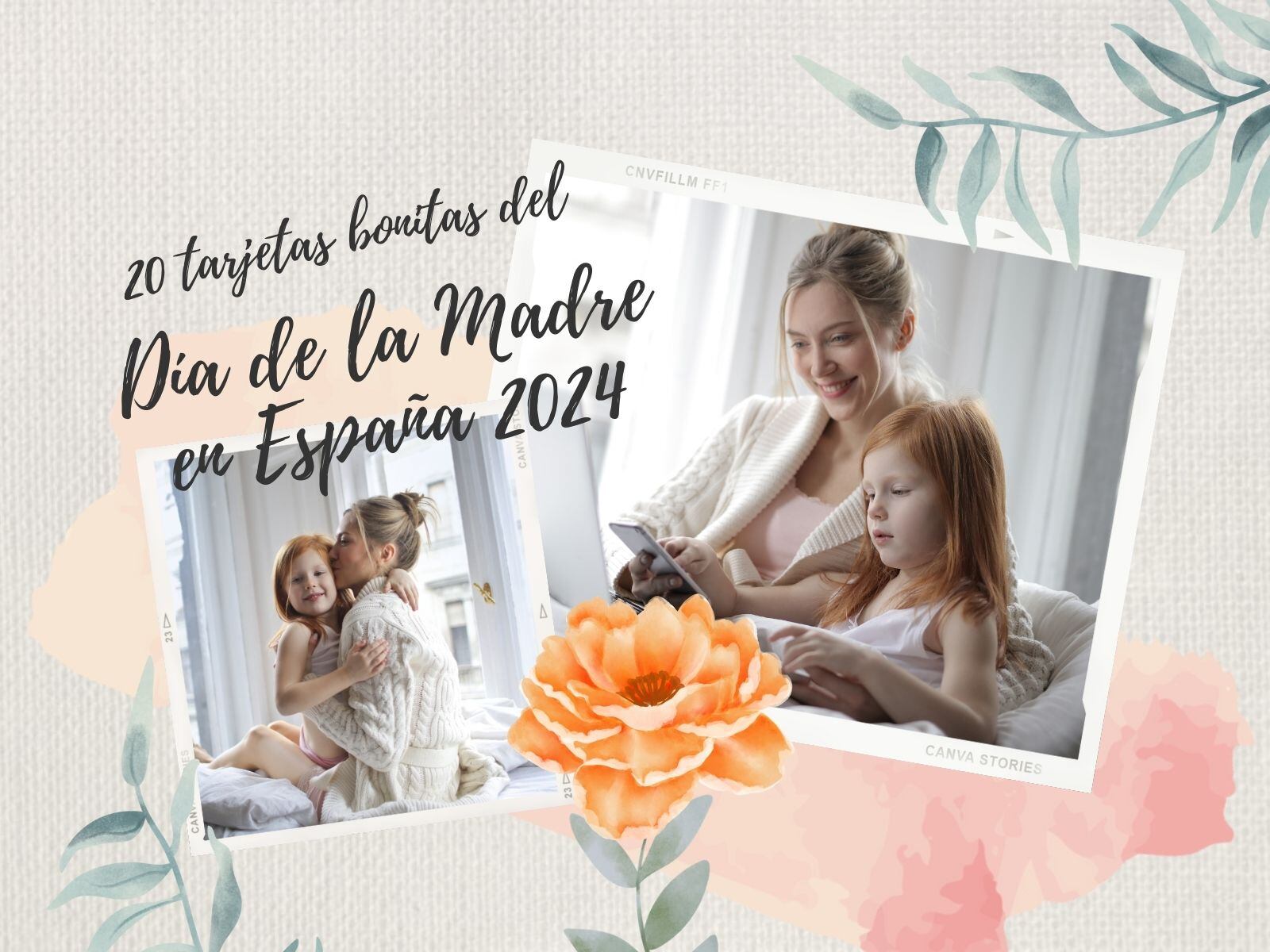 Estas son tarjetas por el Día de la Madre. Foto: Canva