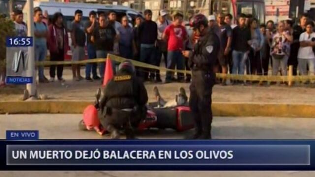 Los Olivos: sicarios matan a balazos a motociclista en grifo
