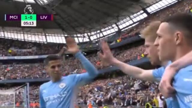 De Bruyne marcó el 1-0 de Manchester City ante Liverpool por la Premier League | VIDEO