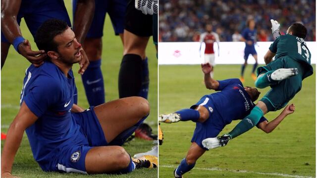 Chelsea: Pedro volverá a Londres luego de terrible choque con arquero Ospina